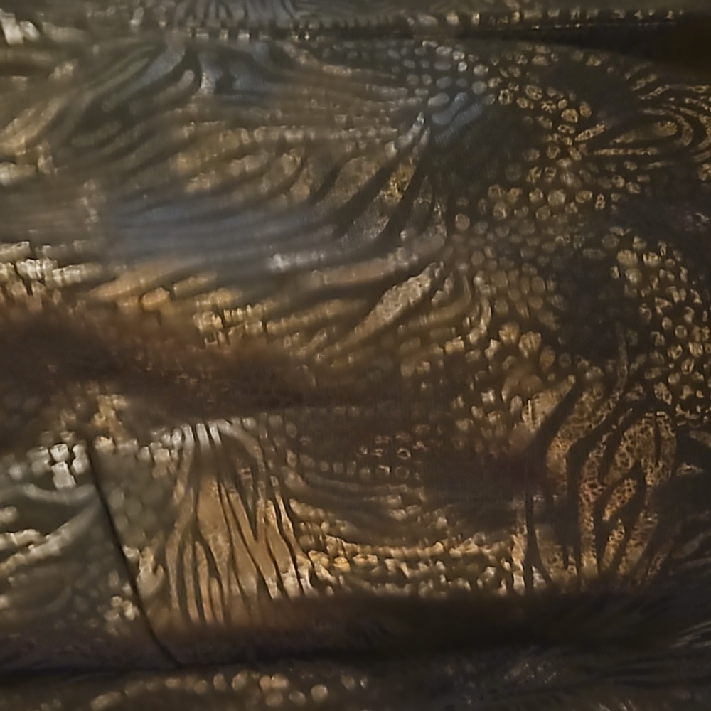 Vtg Bonworth Black Metallic Python Snakeskin Mobw… - image 6